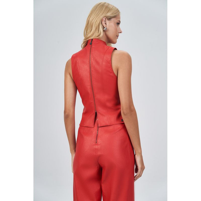 Blusa-Elegant-PU-Feminina-Acostamento