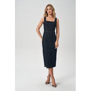 Vestido-Jeans-Longuete-Feminino-Acostamento Vestido-Jeans-Longuete-Feminino-Acostamento