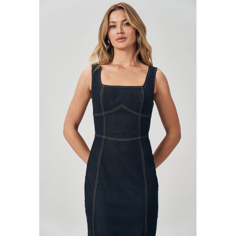 Vestido-Jeans-Longuete-Feminino-Acostamento