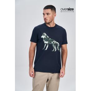 Camiseta-Lobo-Sobreposto-Masculina-Oversize-Acostamento Camiseta-Lobo-Sobreposto-Masculina-Oversize-Acostamento