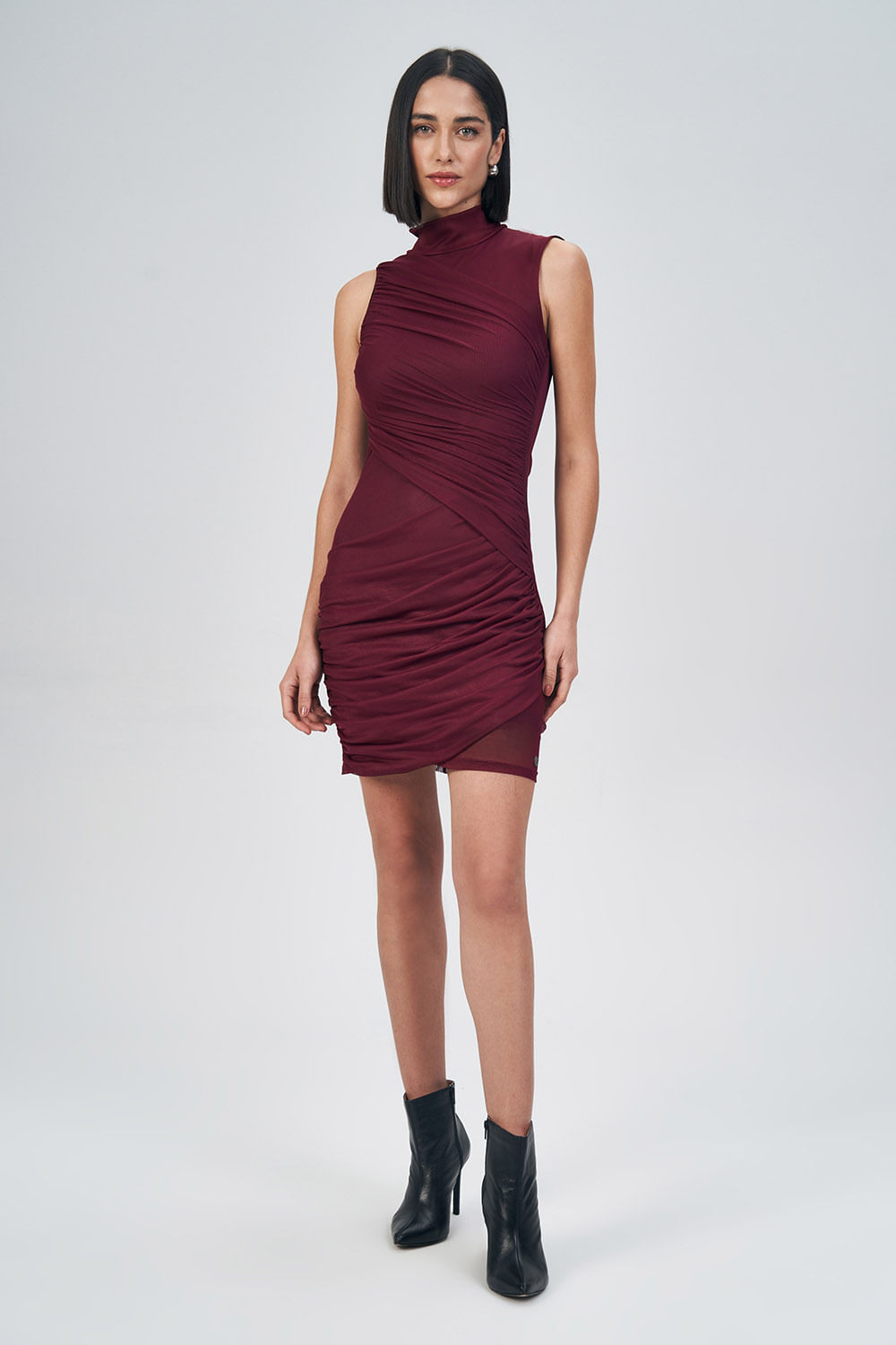 Vestido Black Drape Feminino Acostamento