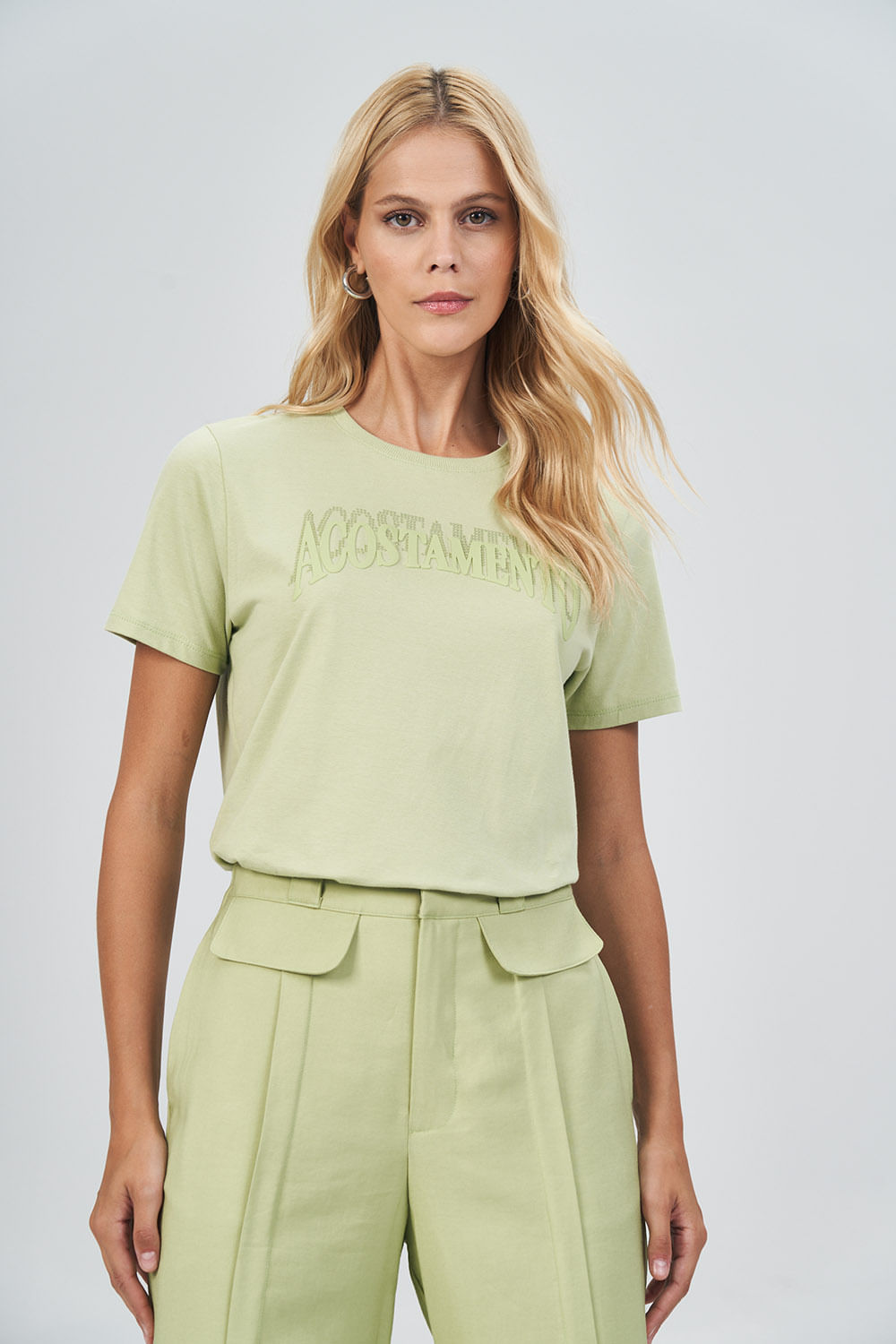 T-Shirt Lettering Feminina Acostamento
