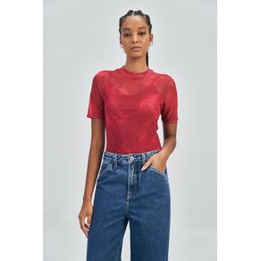 Blusa-Tule-Print-Feminina-Acostamento Blusa-Tule-Print-Feminina-Acostamento