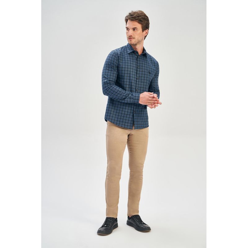 Camisa-Manga-Longa-Xadrez-Fechado-Masculina-Acostamento