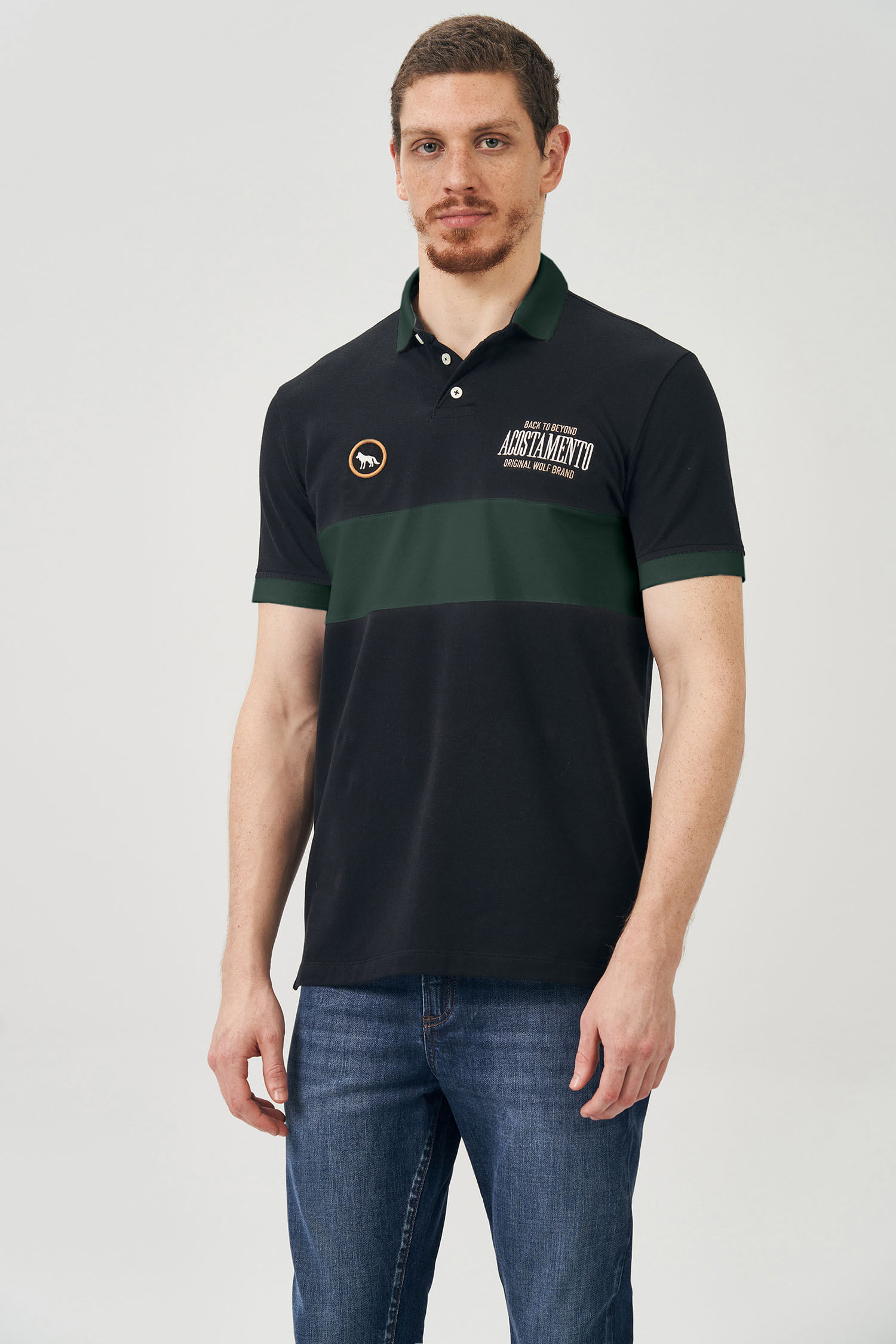 Polo Bordado Over Masculina Acostamento