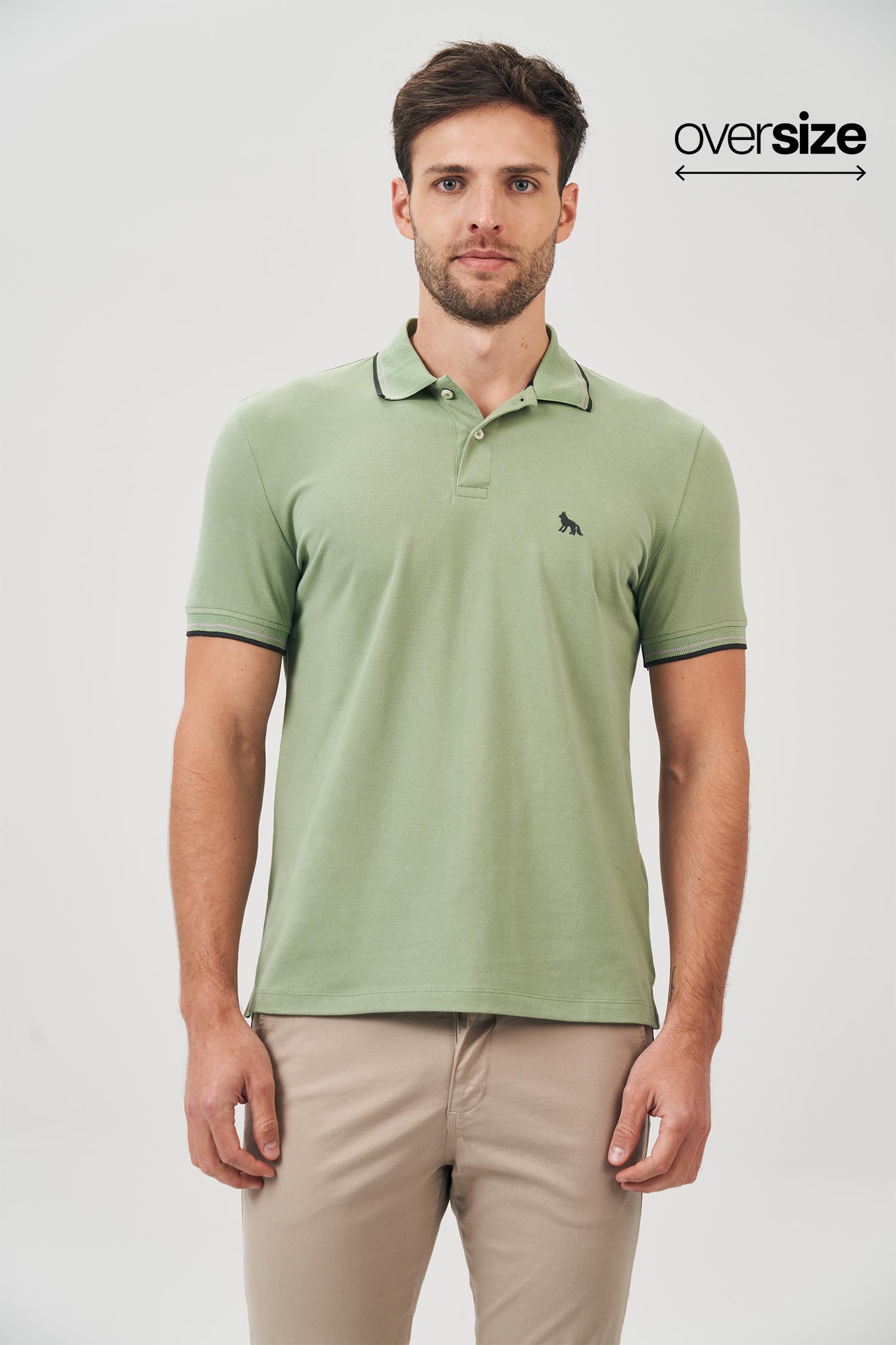 Polo Piquet Gola Line  Masculina Oversize Acostamento