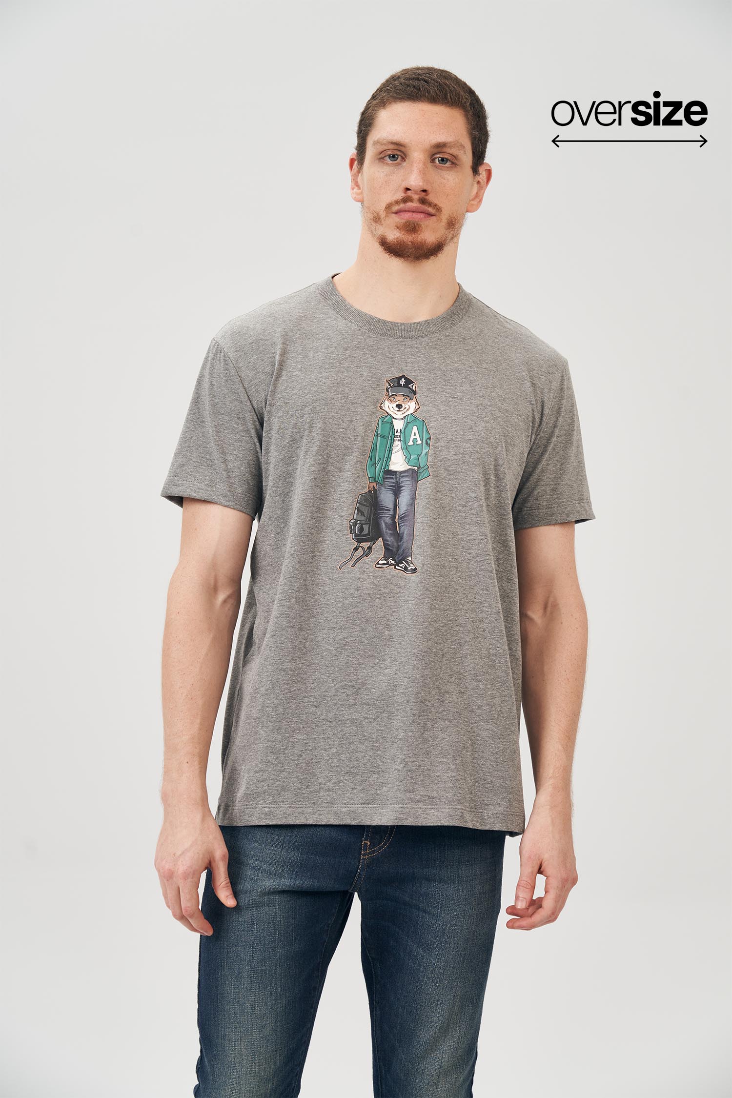 Camiseta Wolf Rebel Masculina Oversize Acostamento