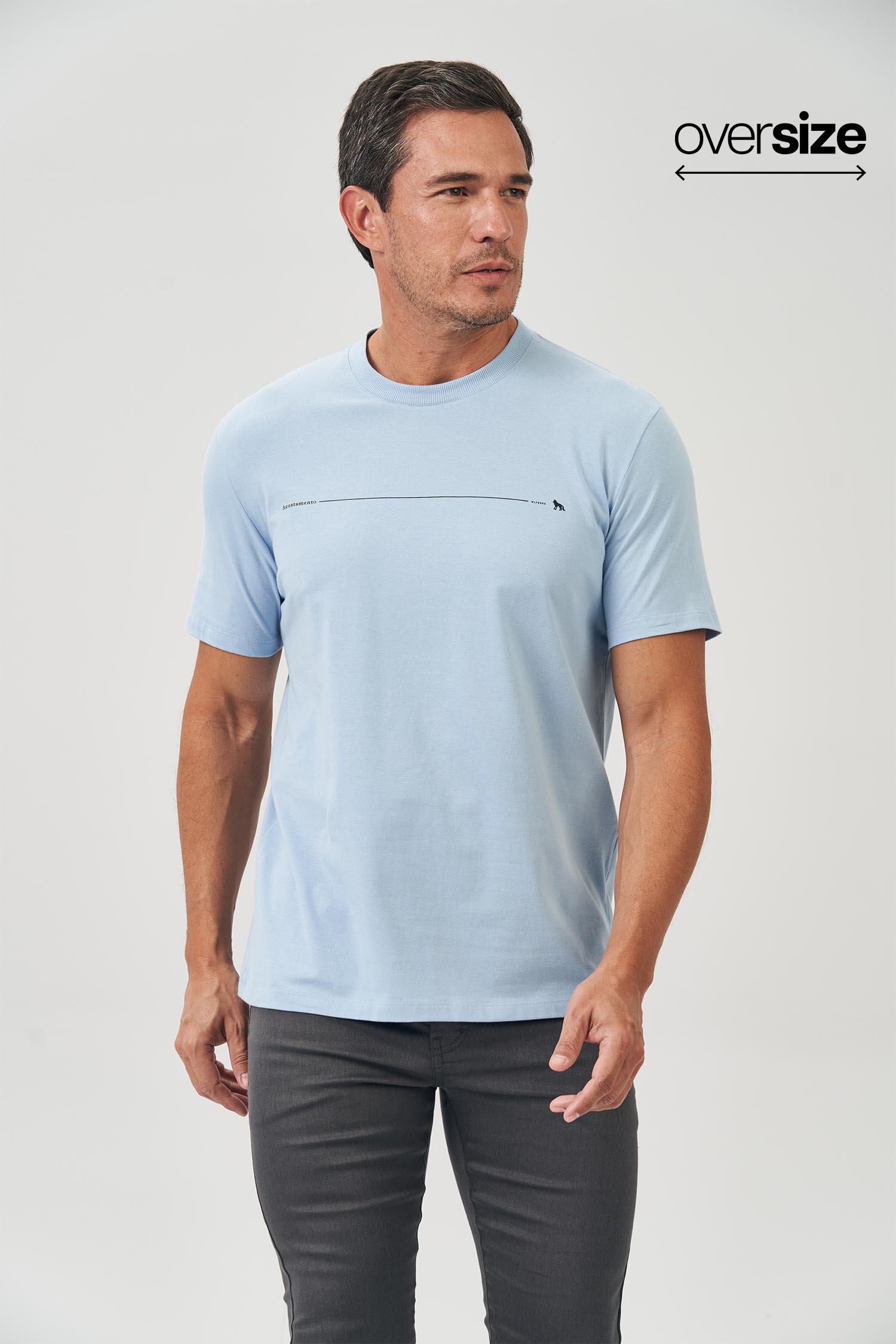 Camiseta Na Linha Masculina Oversize Acostamento