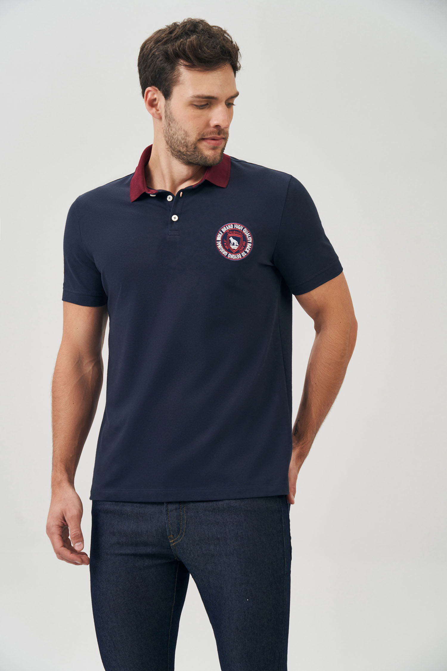 Polo ACT Manga Masculina Acostamento