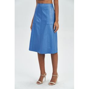Saia-Midi-PU-com-Fenda-Feminina-Acostamento Saia-Midi-PU-com-Fenda-Feminina-Acostamento
