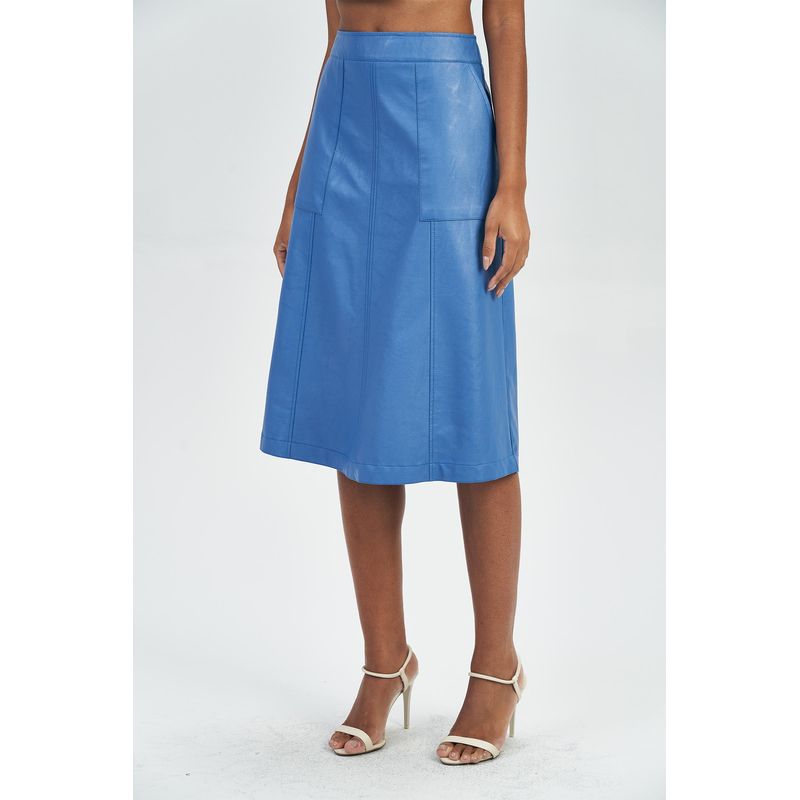 Saia-Midi-PU-com-Fenda-Feminina-Acostamento