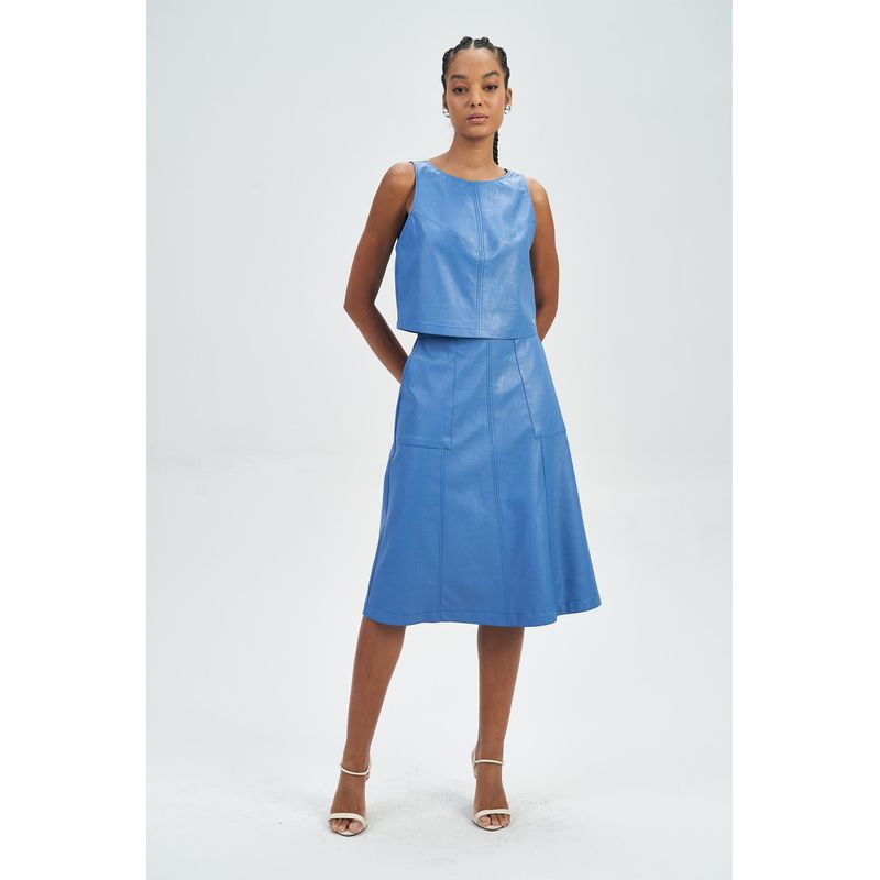 Saia-Midi-PU-com-Fenda-Feminina-Acostamento