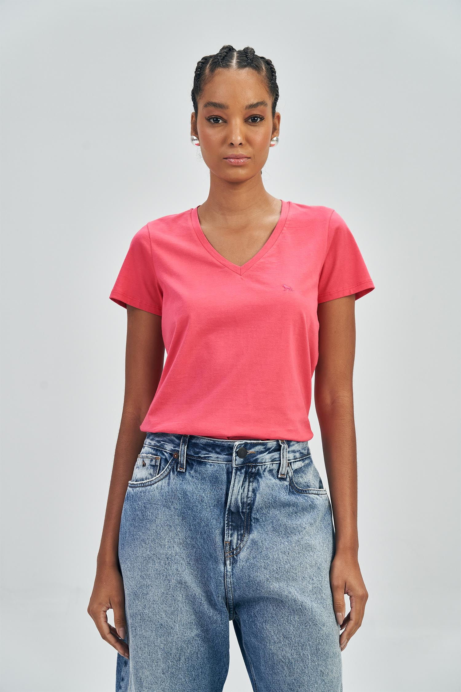 T-Shirt Essential Gola V Feminina Acostamento