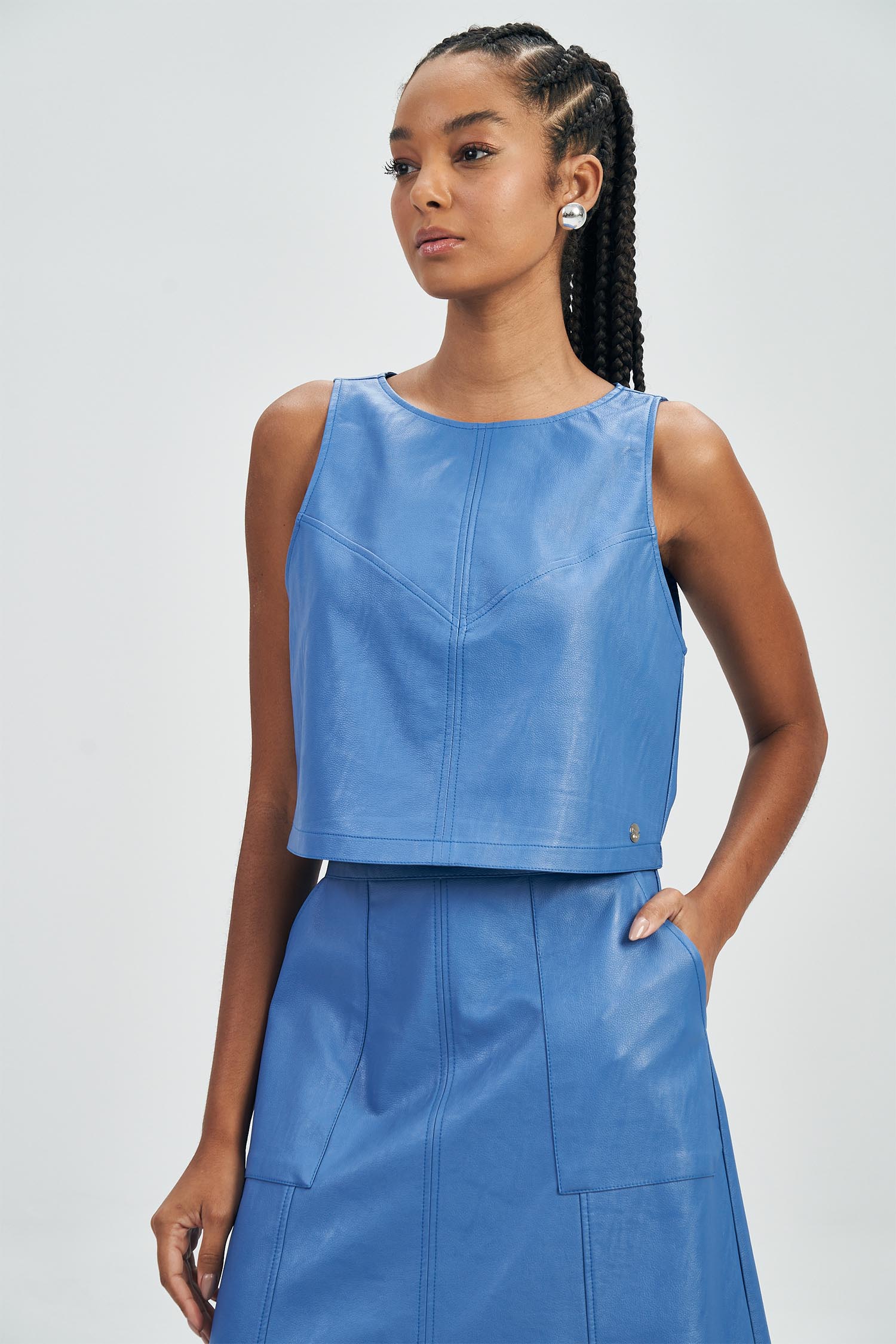 Blusa PU Demarcada Feminina Acostamento