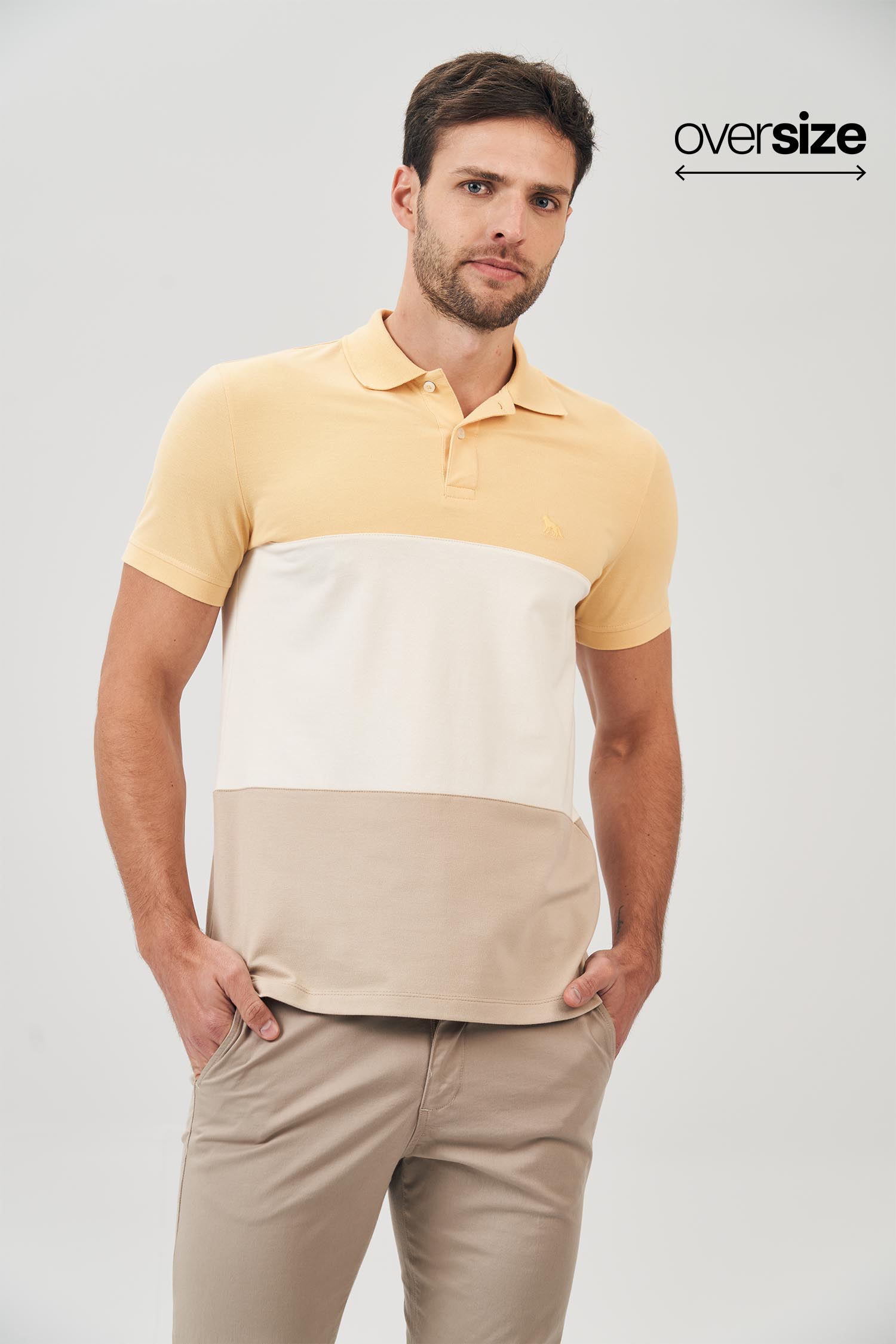 Polo Faixas Masculina Oversize Acostamento