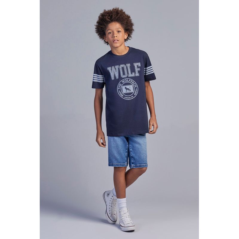 Camiseta-College-Wolf-Young-Menino-Acostamento