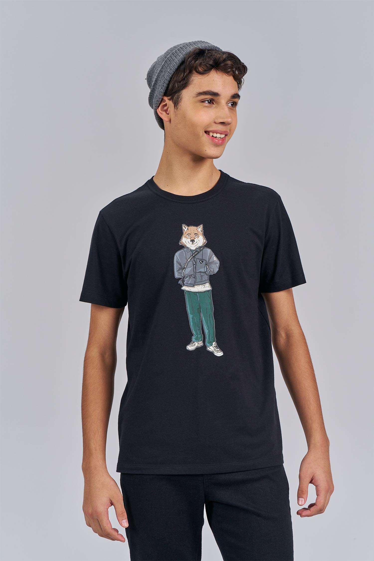 Camiseta Human Wolf Menino Acostamento Next