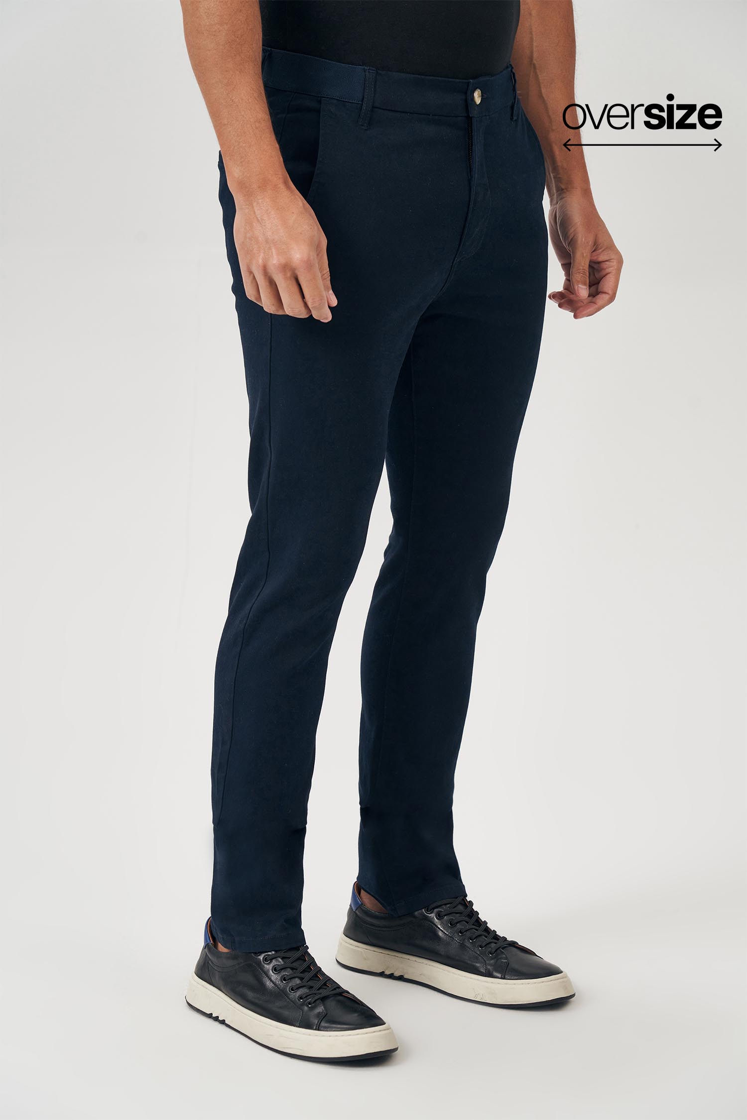 Calça Sarja Cós Elástico Masculina Oversize Acostamento