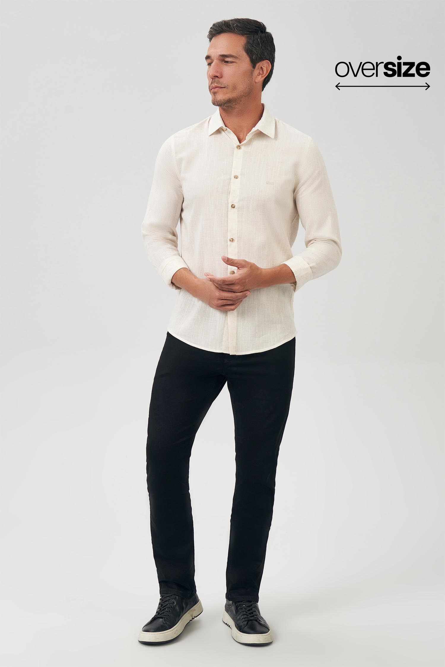 Camisa Silk Touch Masculina Oversize Acostamento