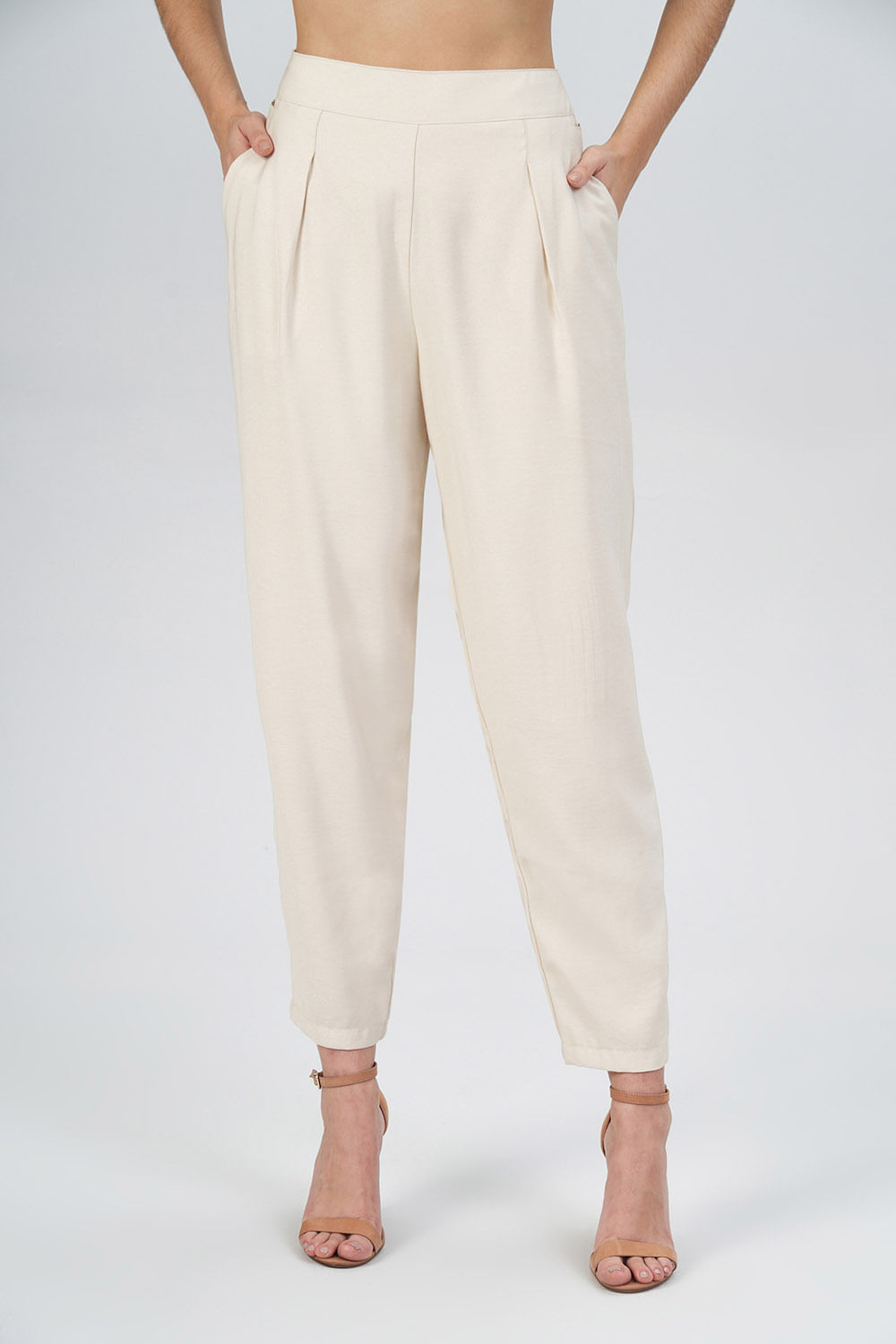 Calça Com Prega Feminina Acostamento