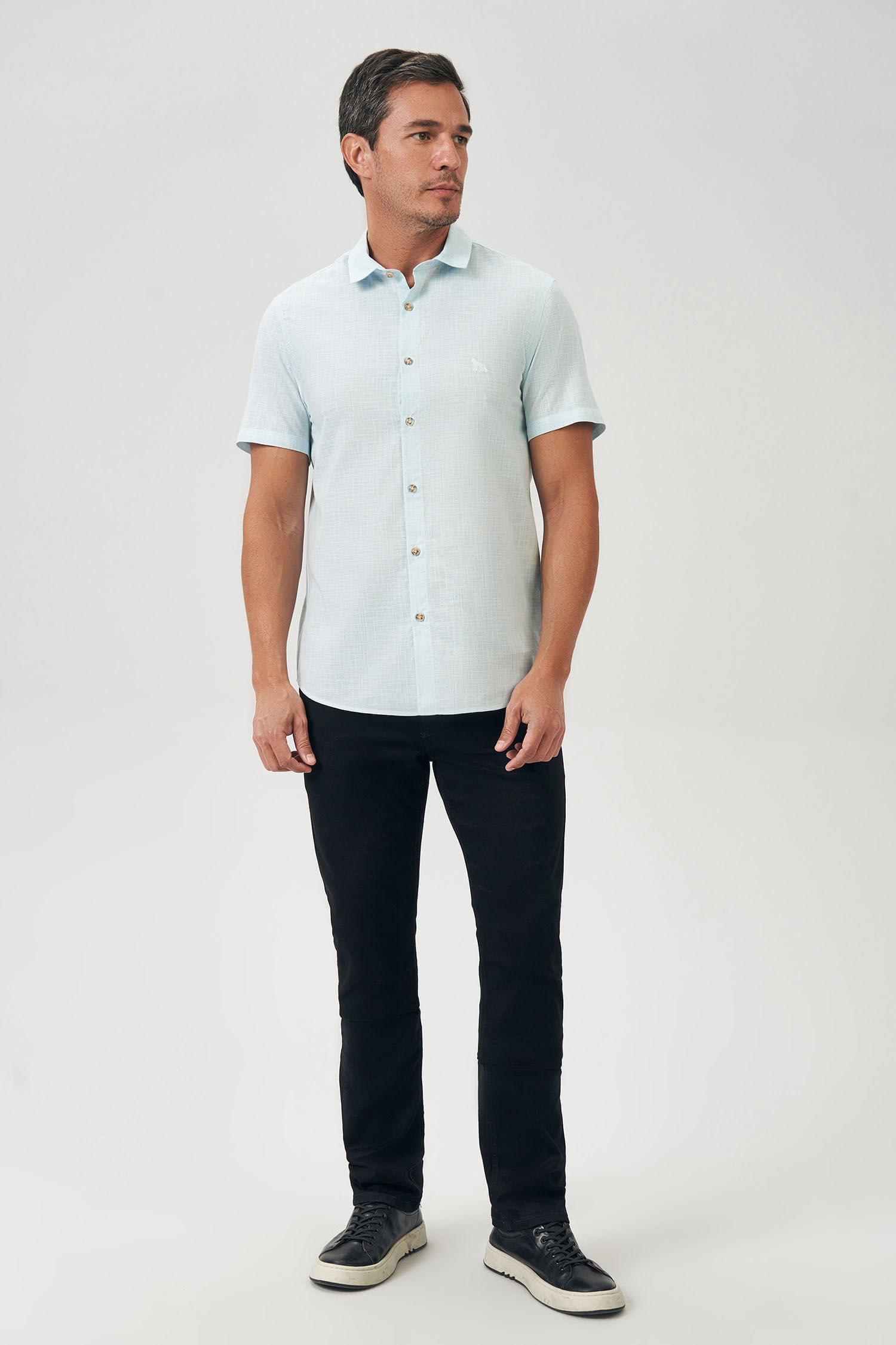 Camisa Em Risca Masculina Acostamento