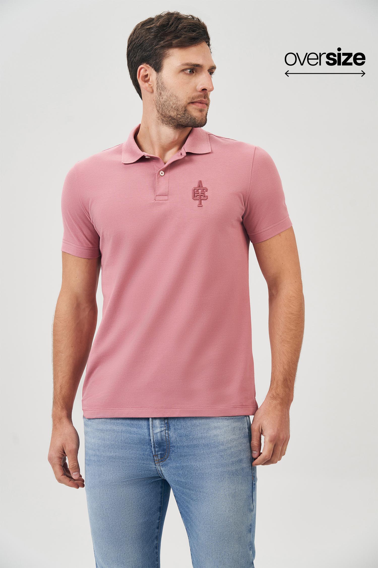Polo Bordado Over Masculina Oversize Acostamento
