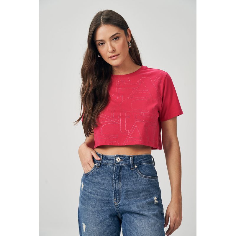 T-Shirt-Cropped-Brilho-Feminina-Acostamento