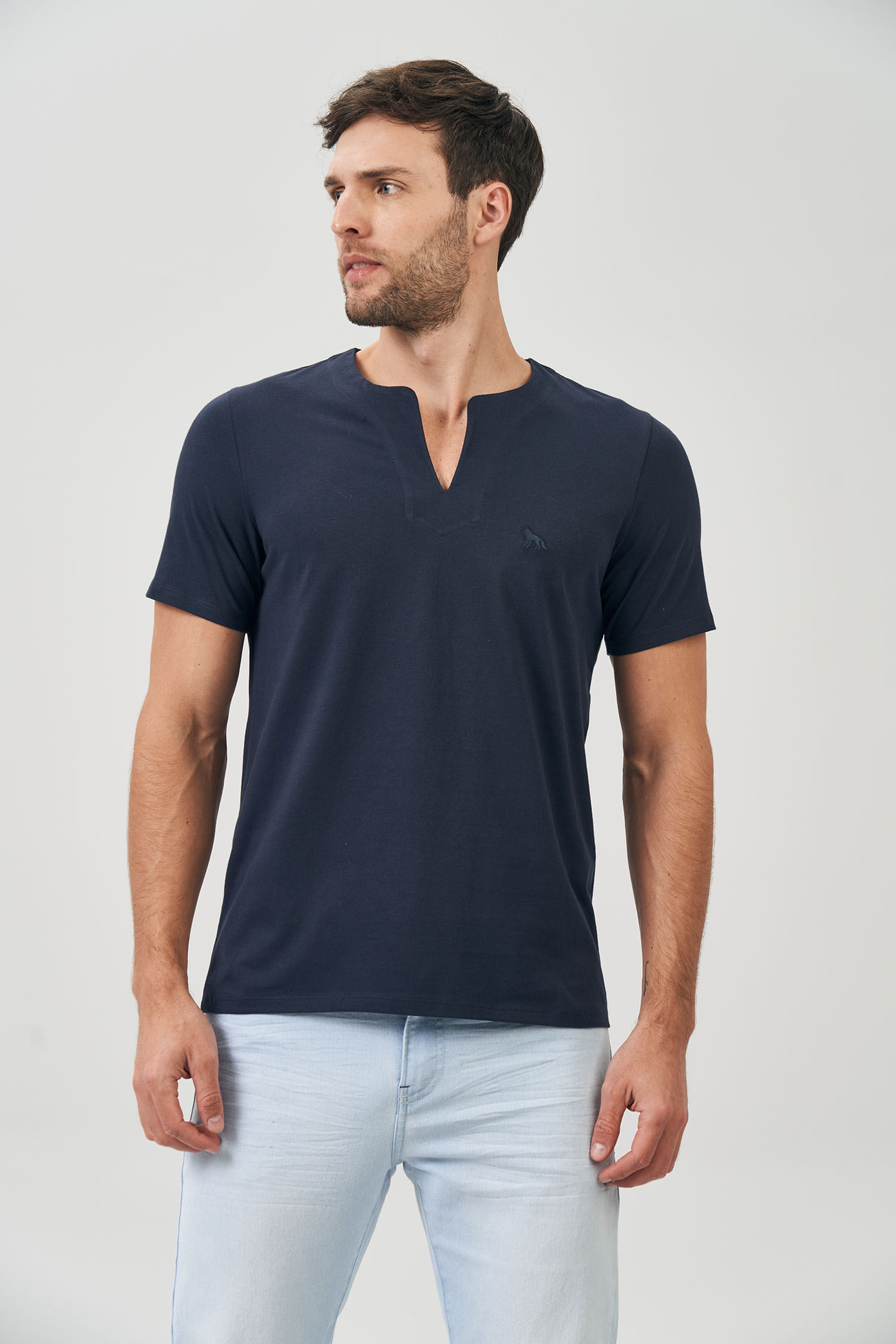 Bata Manga Curta Masculina Acostamento