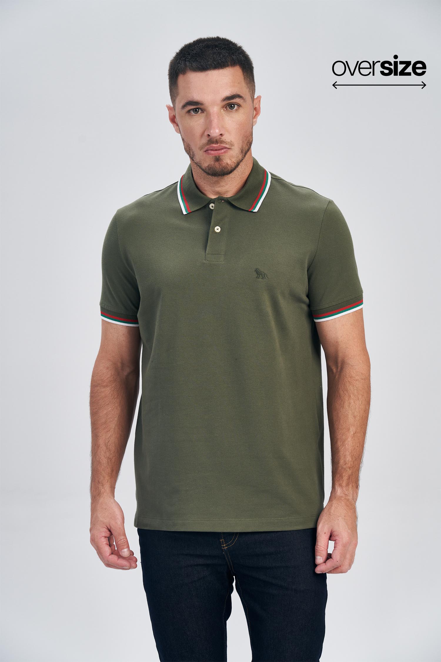 Polo Gola Line Masculina Oversize Acostamento