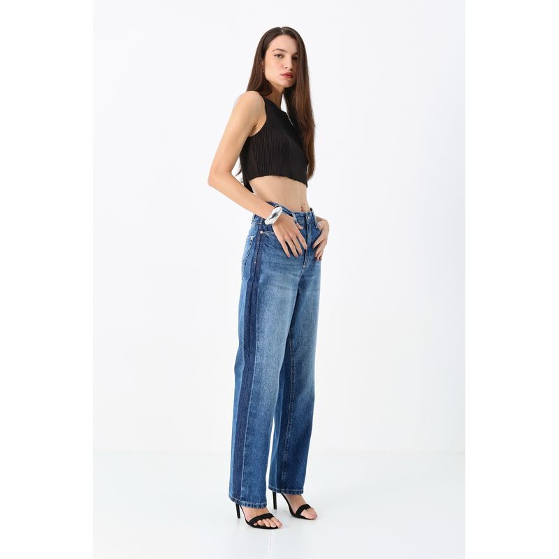 Calca-Jeans-Cintura-Alta-ACT-Feminino