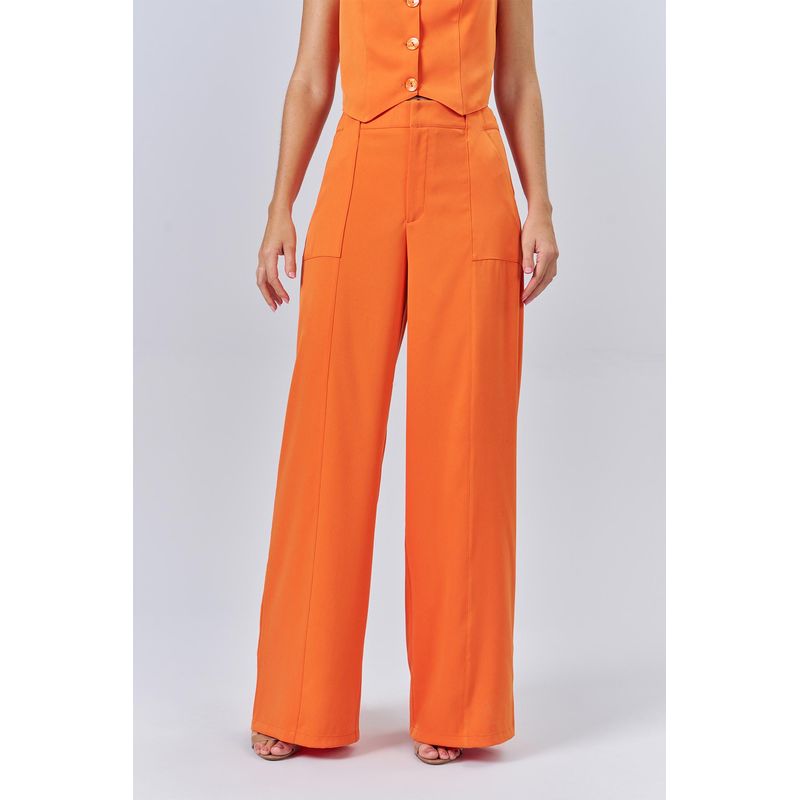 Calca-Pantalona-com-Bolsos-Feminina-Acostamento