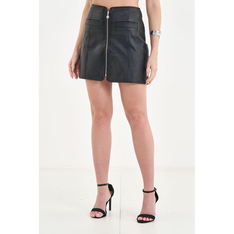 Saia-Curta-PU-Ziper-Frontal-Feminino-ACT-Feminino
