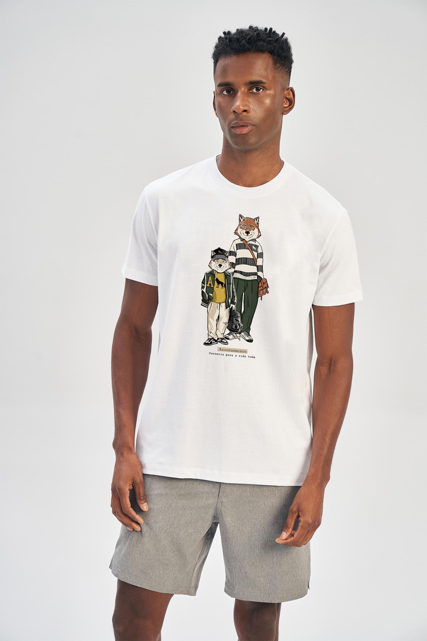 Camiseta Wolf Pai e Filho Masculina Acostamento