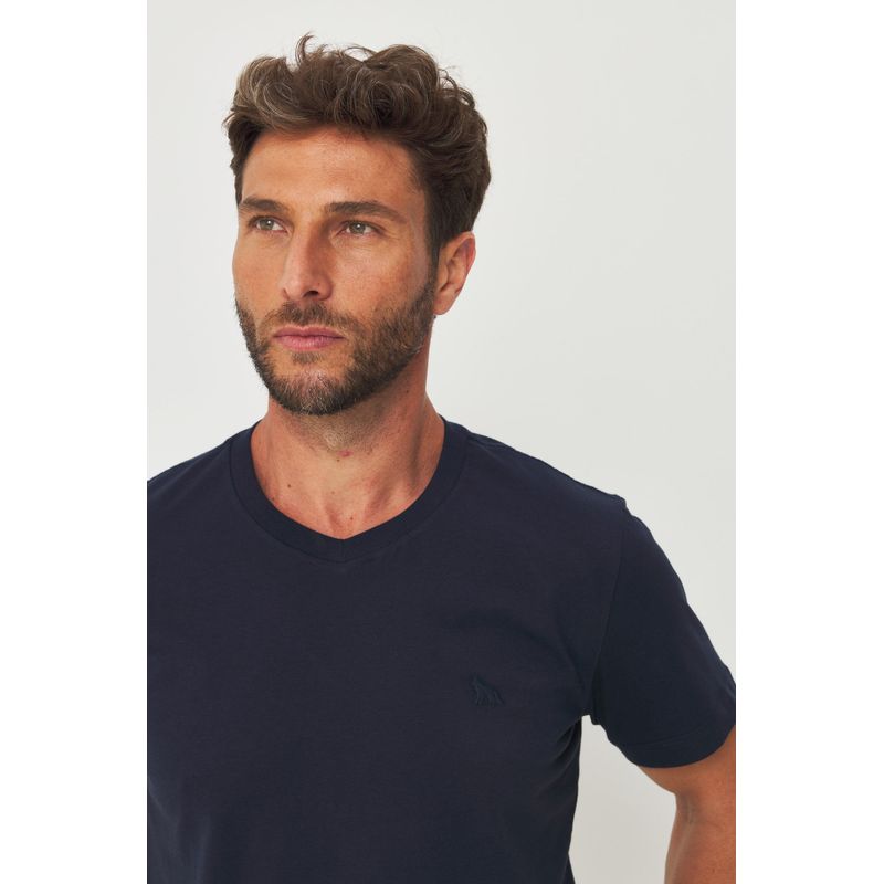 Camiseta-Casual-Gola-V-Masculina-Acostamento