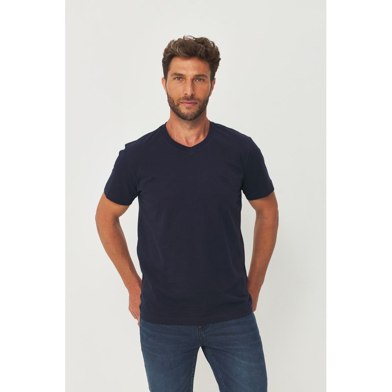 Camiseta-Casual-Gola-V-Masculina-Acostamento