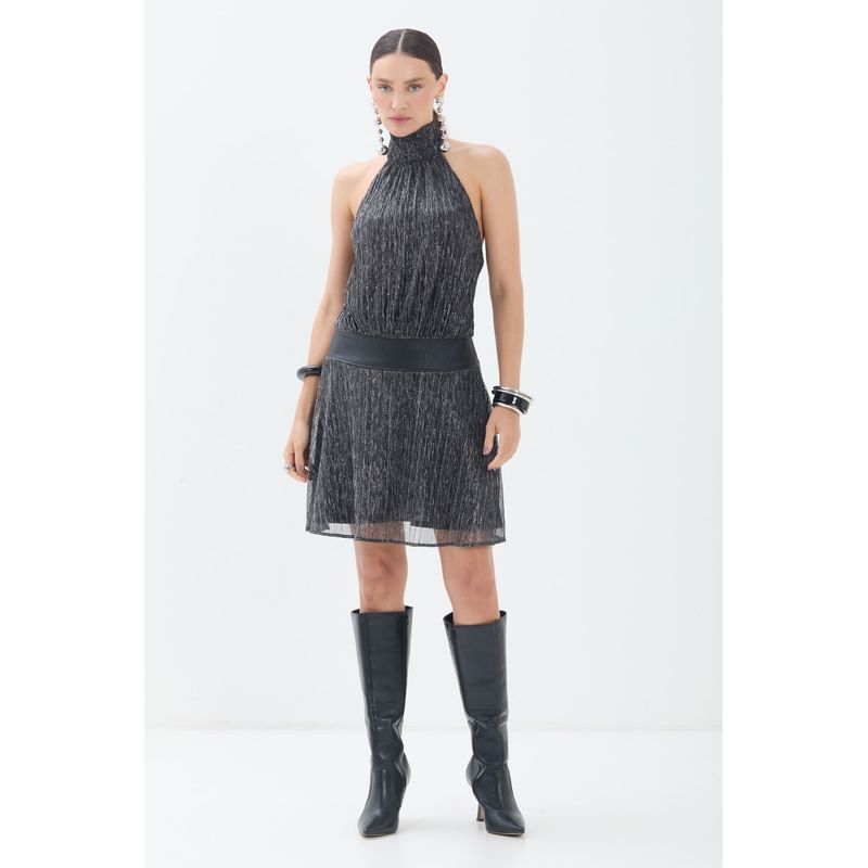 Vestido-Curto-Elegante-Gola-Alta-ACT-Feminino