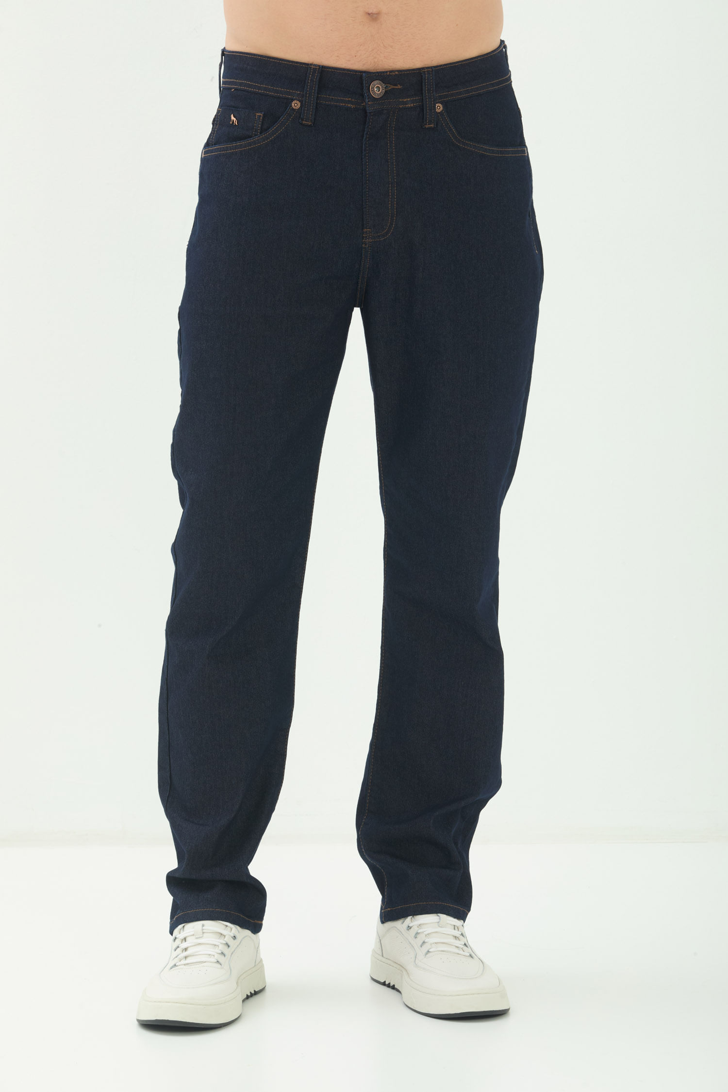 Calça Jeans Escuro Regular Masculina Acostamento
