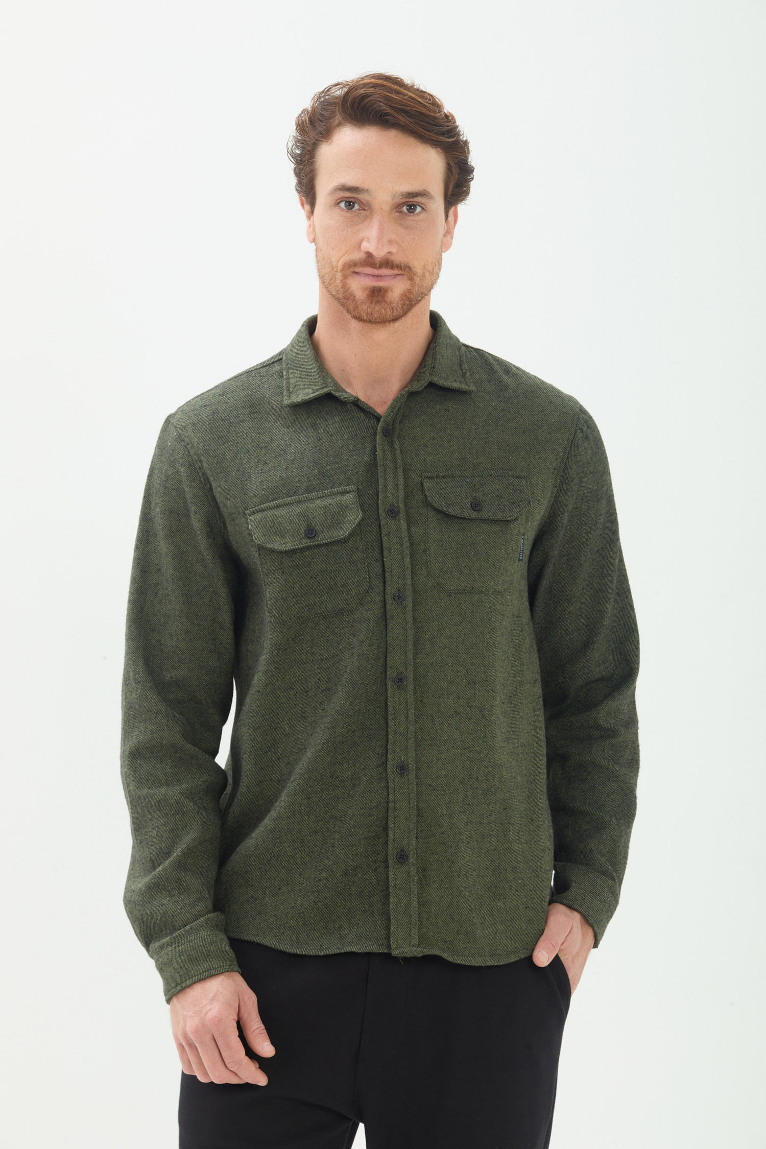 Camisa Com Bolsos Masculina Acostamento