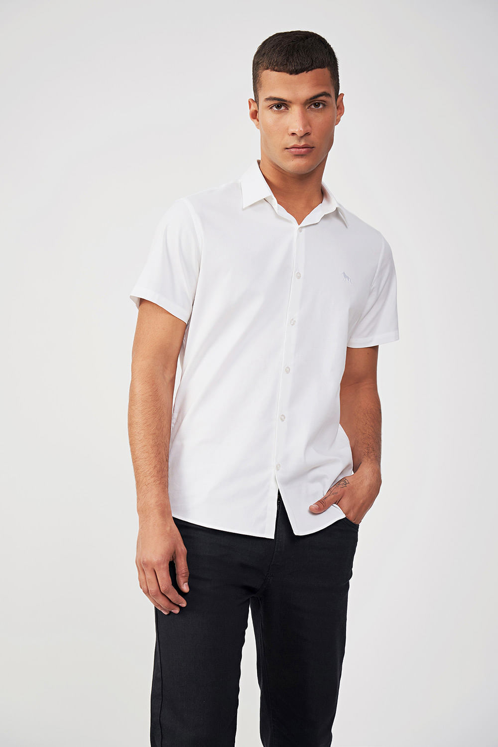Camisa Cotton Basic Masculina Acostamento