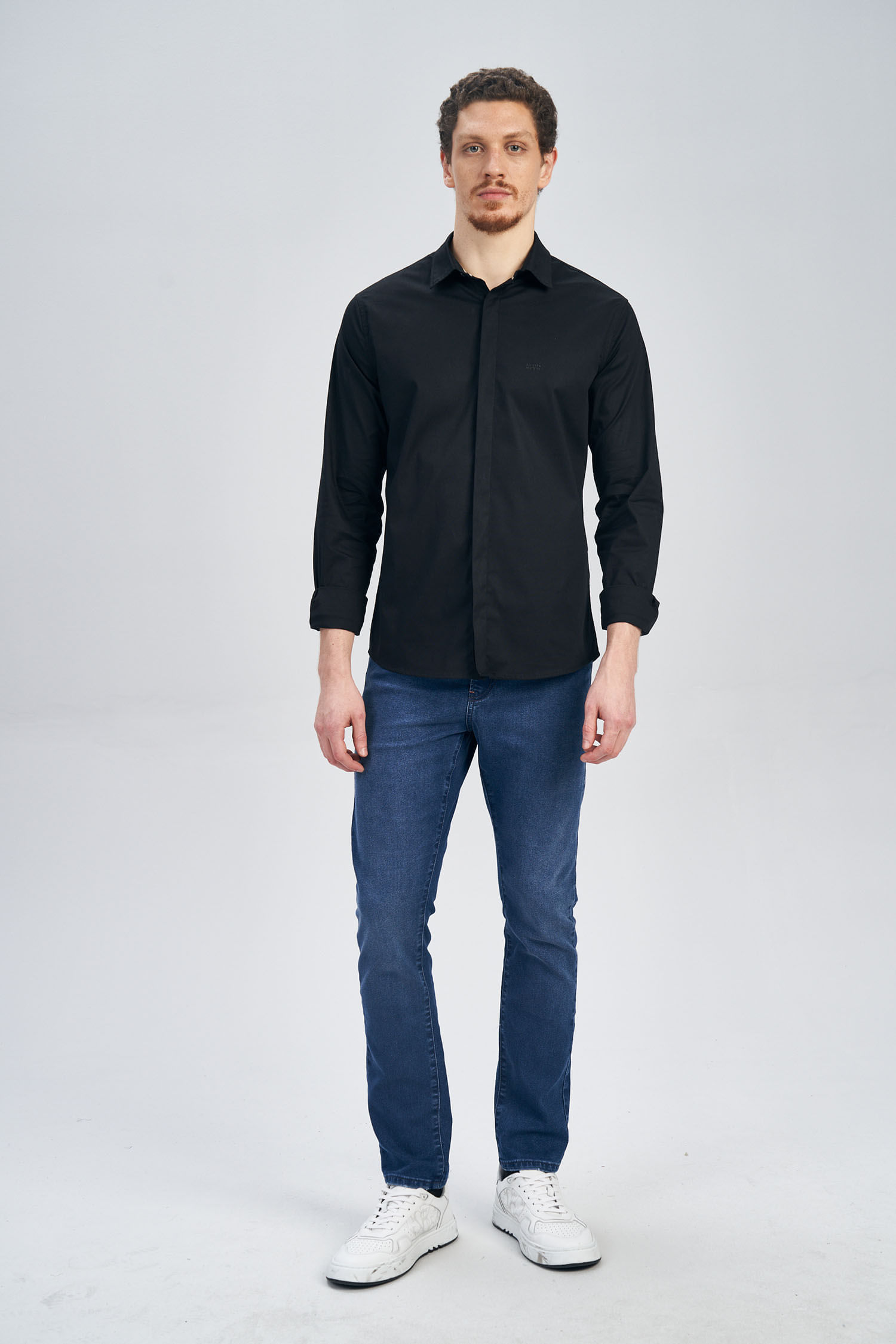 Camisa Básica Masculina Acostamento