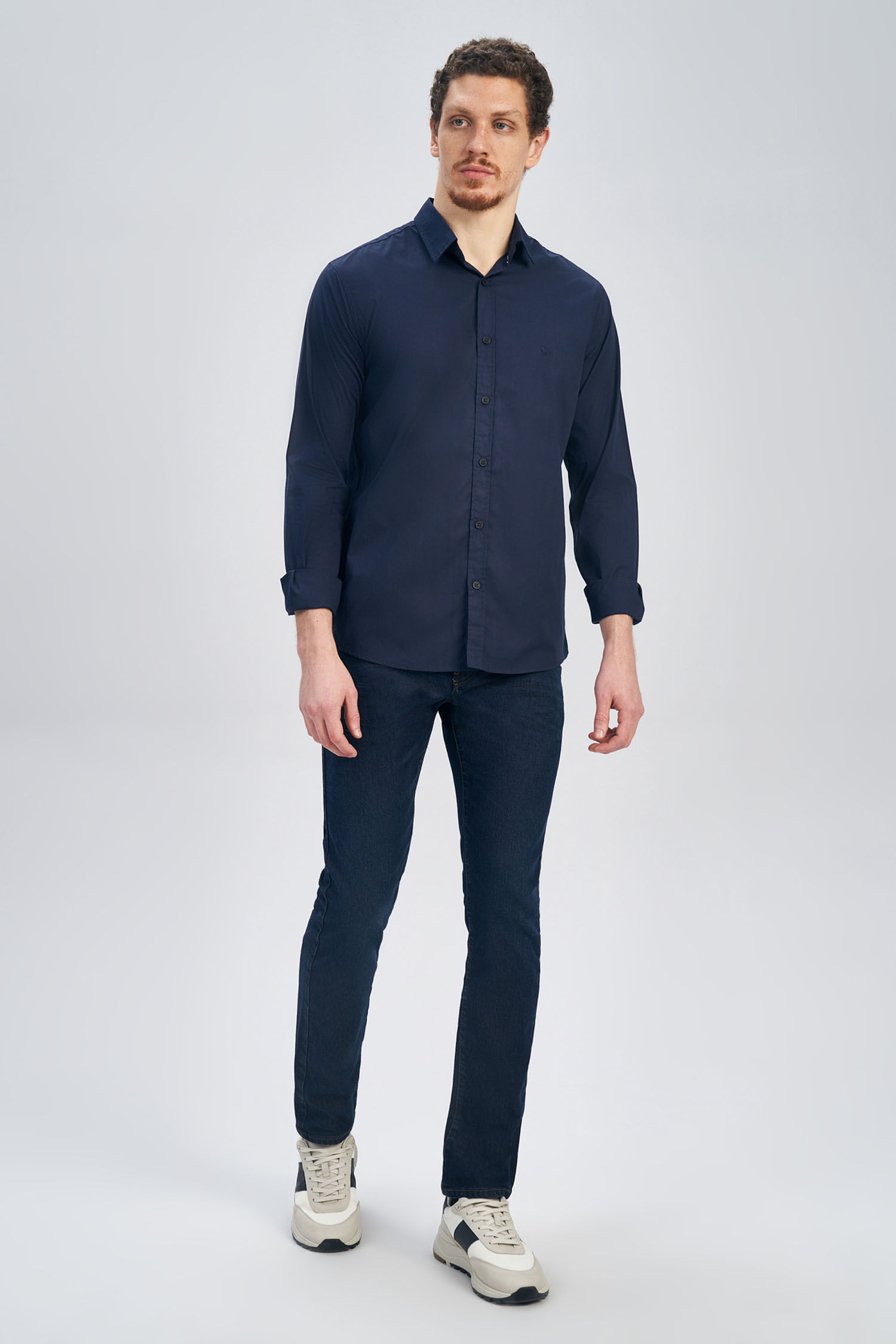Camisa Básica Manga Longa Masculina Acostamento