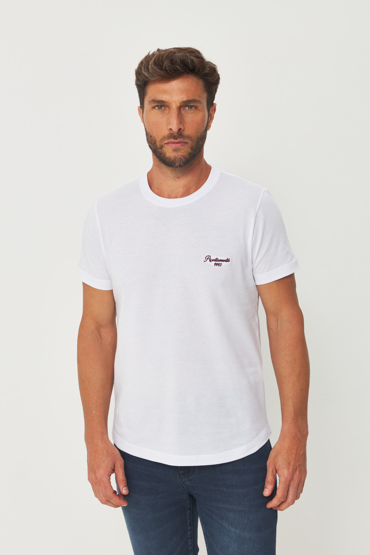 Camiseta Casual Minimal Masculina Acostamento