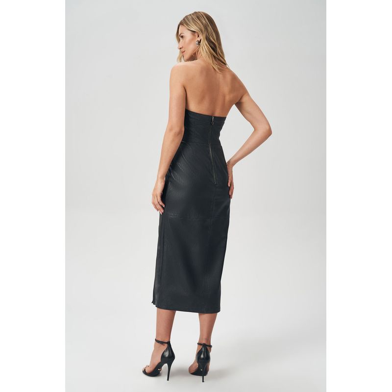 Vestido-PU-com-Fenda-Feminino-Acostamento