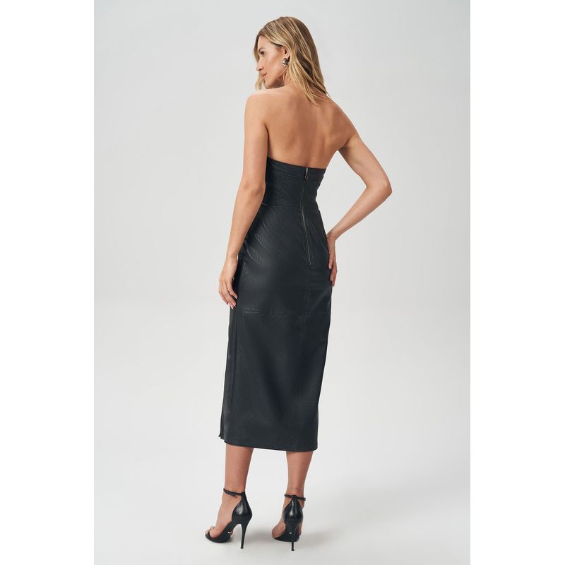 Vestido-PU-com-Fenda-Feminino-Acostamento