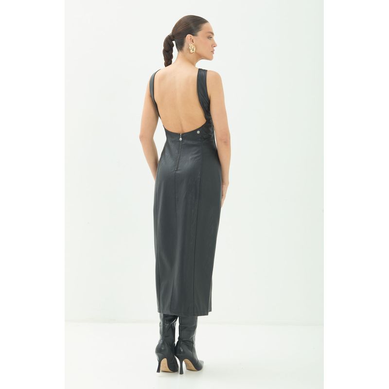 Vestido-PU-Midi-Decote-Costas-ACT-Feminino