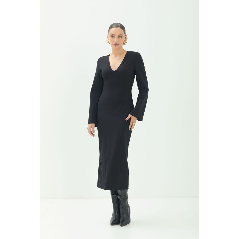 Vestido-Midi-Manga-Longa-ACT-Feminino