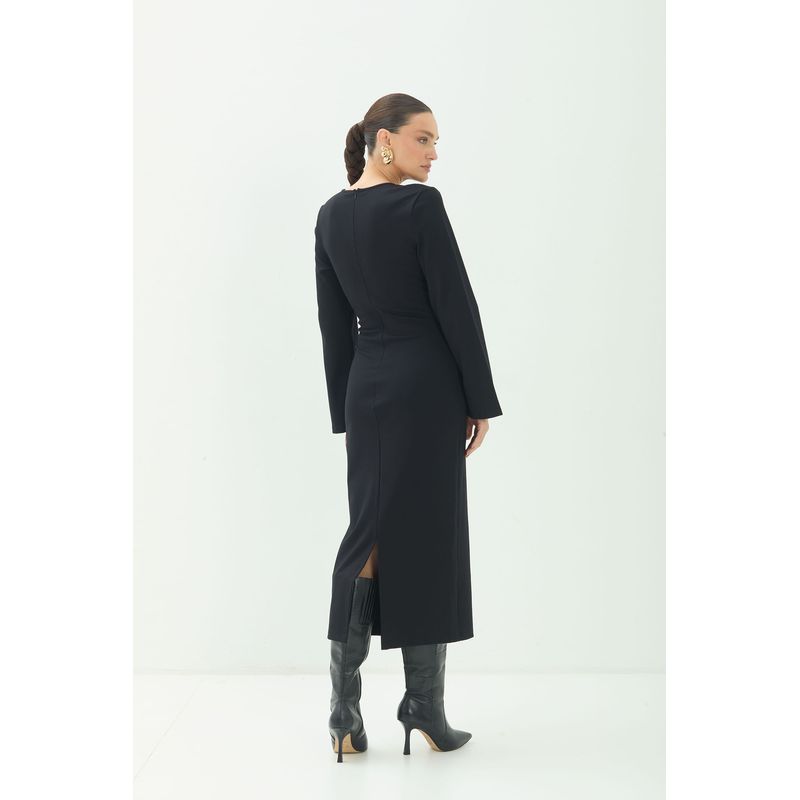 Vestido-Midi-Manga-Longa-ACT-Feminino