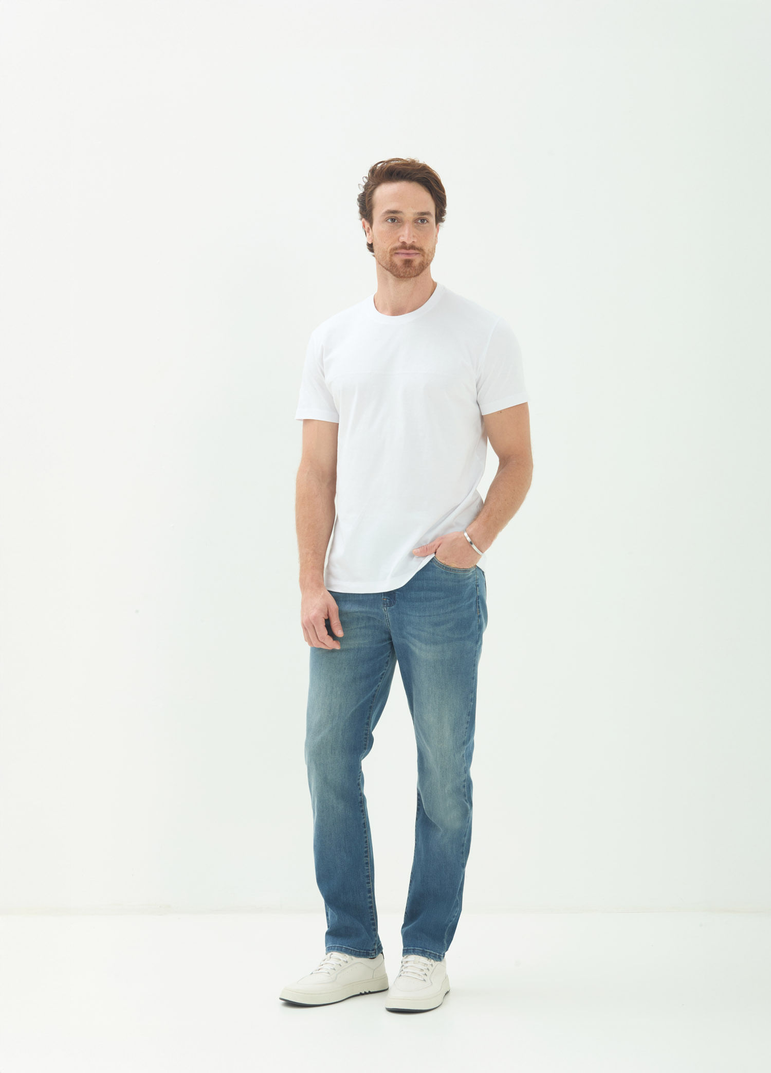 Calça Jeans Regular Masculina Acostamento