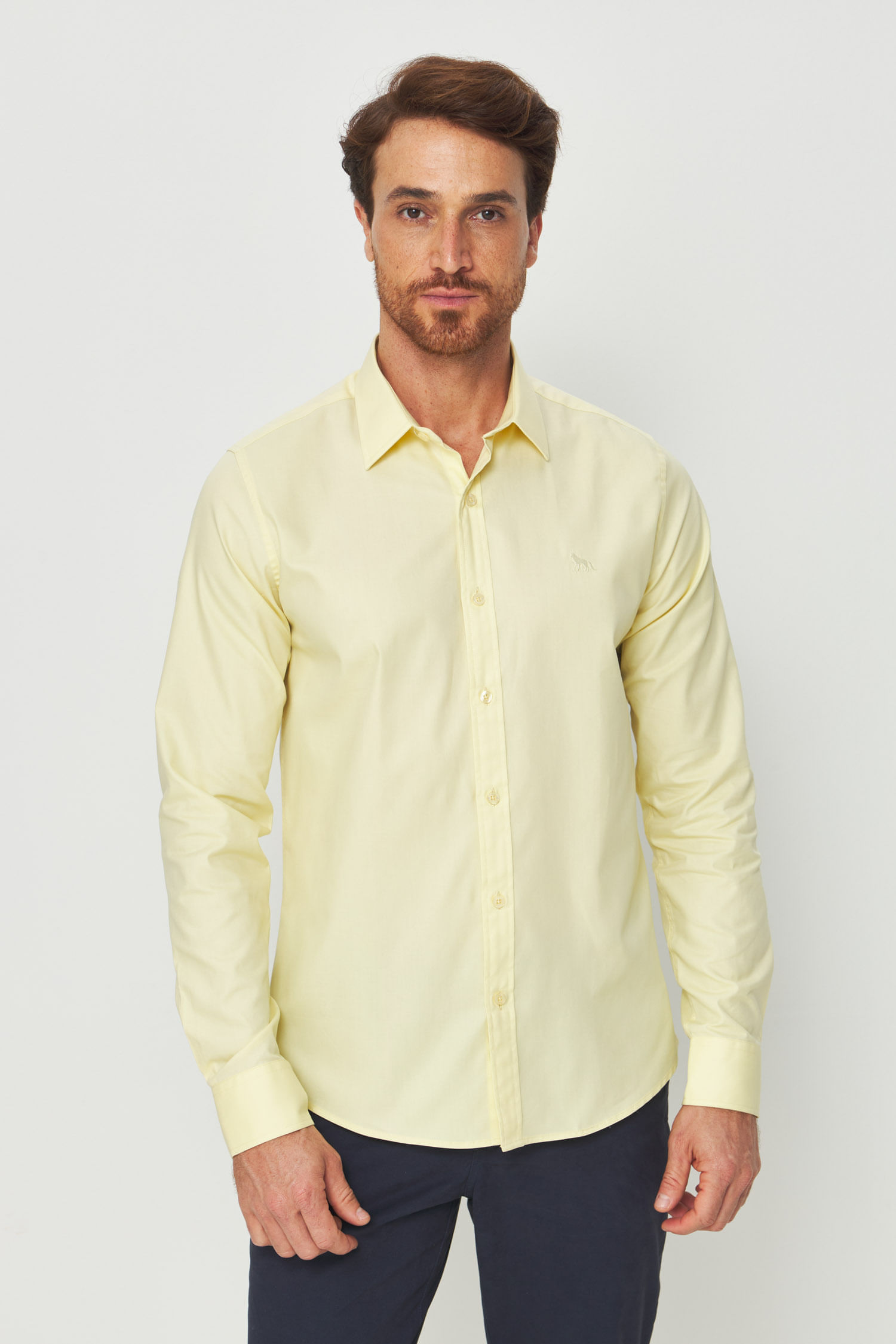 Camisa Wolf Bordado Cotton Masculina Acostamento