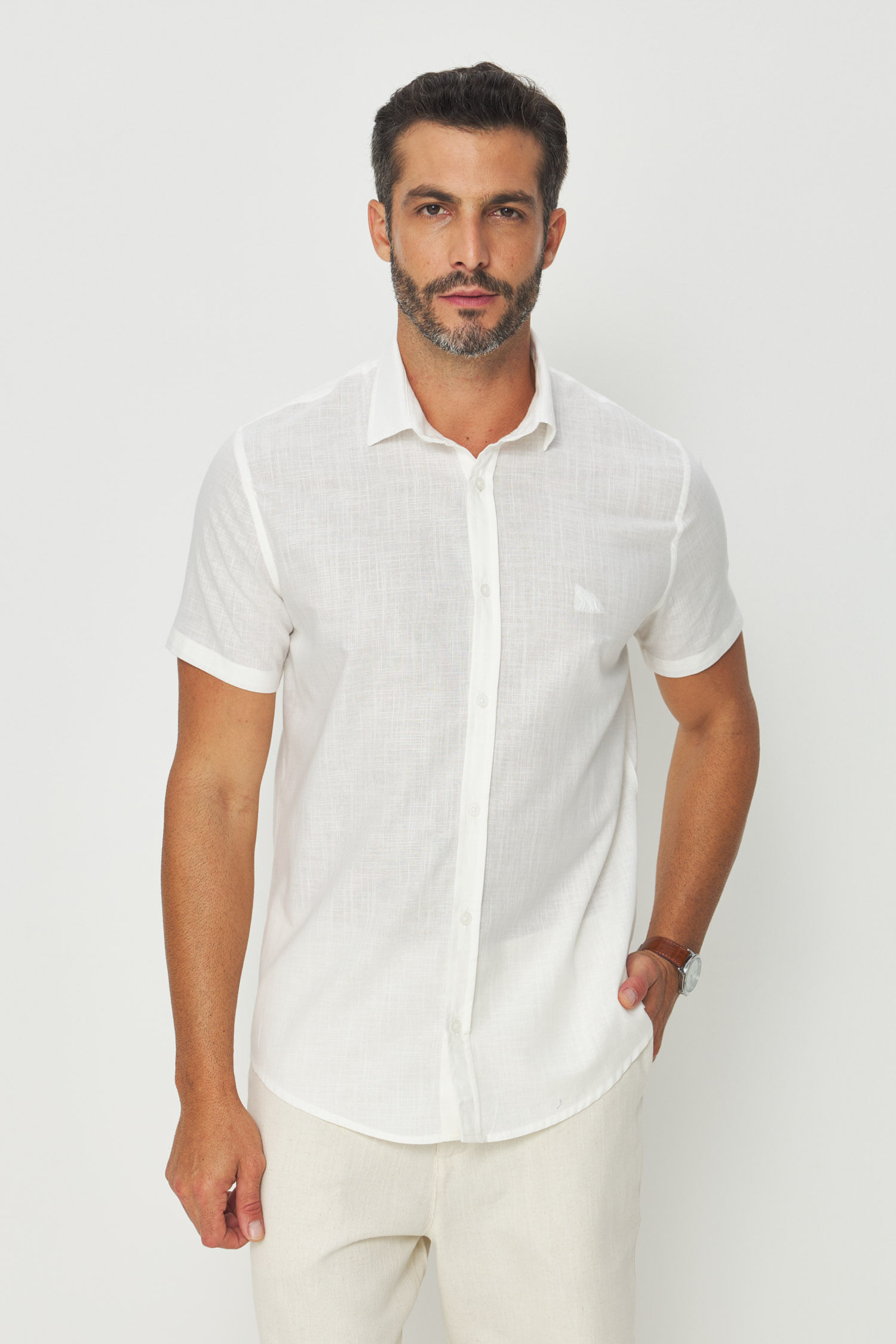 Camisa Casual Basic Masculina Acostamento